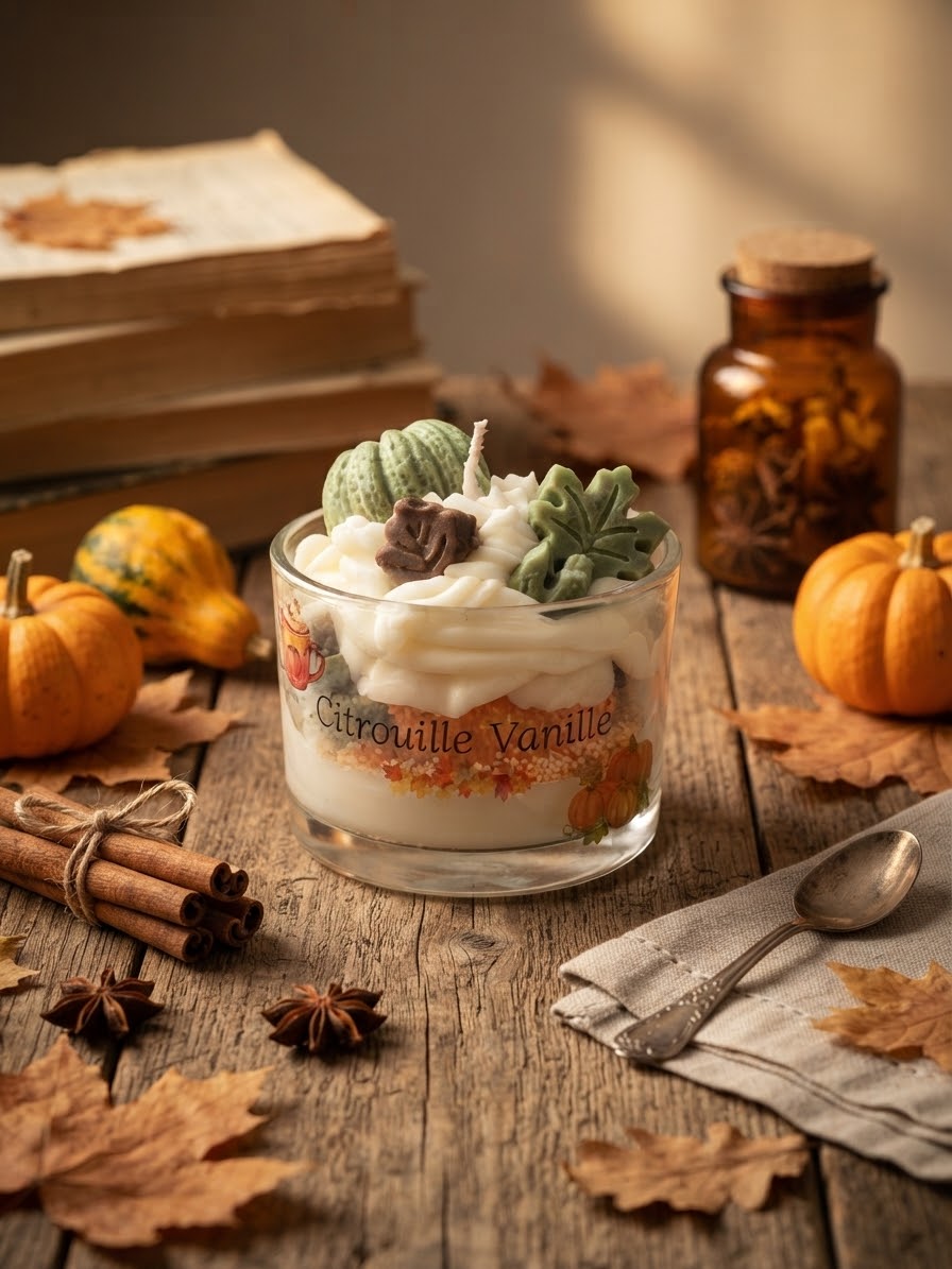 Bougie chantilly gourmande - Citrouille Vanillé