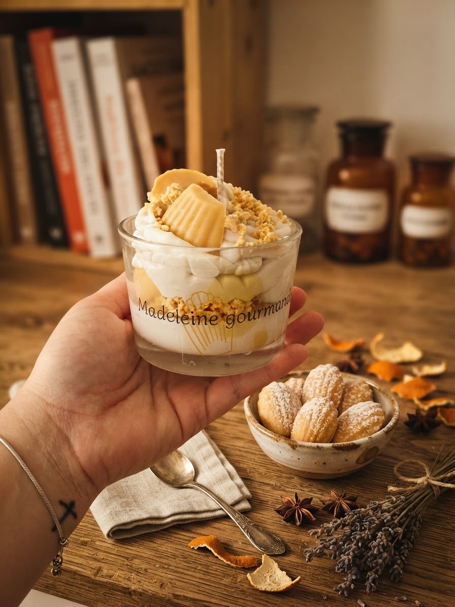 Bougie chantilly : Madeleine Gourmande