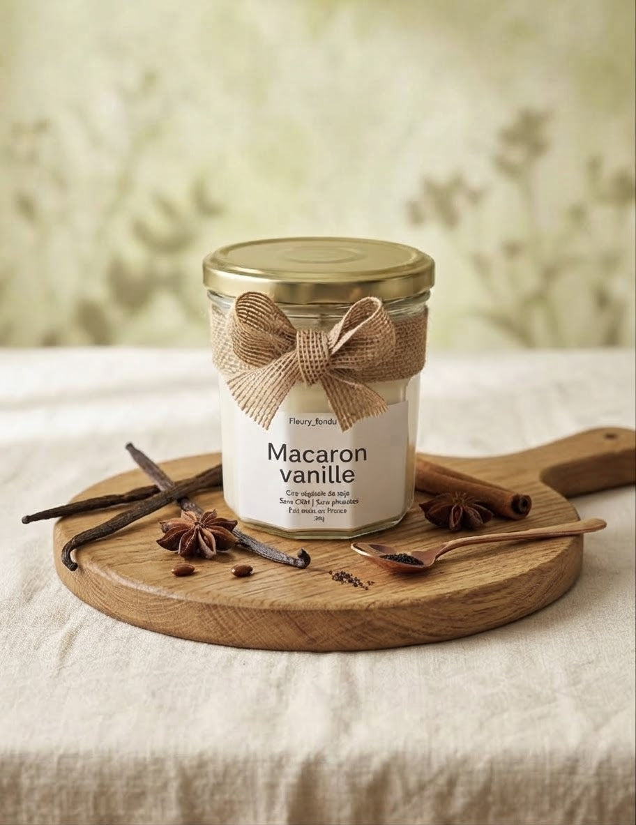 Bougie Parfumée - Macaron vanille