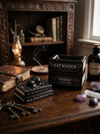 Brûle parfum « Black cat book » noir