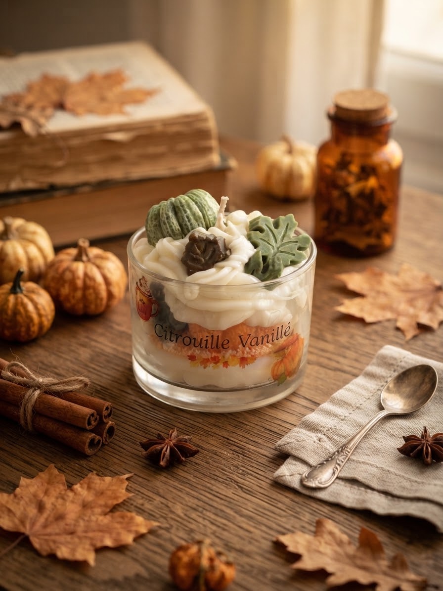 Bougie chantilly gourmande - Citrouille Vanillé