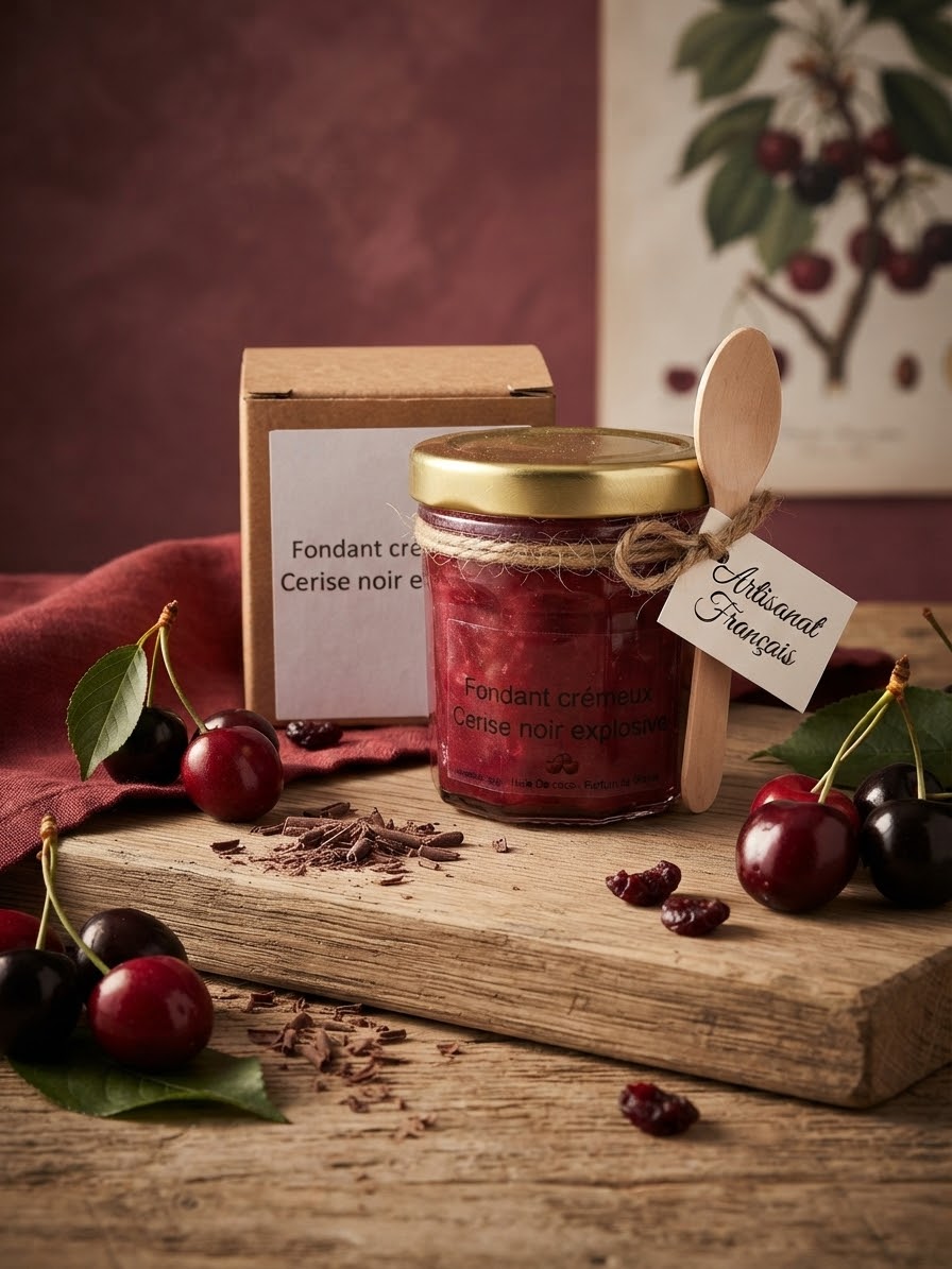 Fondant crémeux - Cerise noir explosive