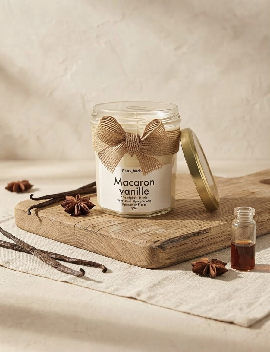 Bougie Parfumée - Macaron vanille