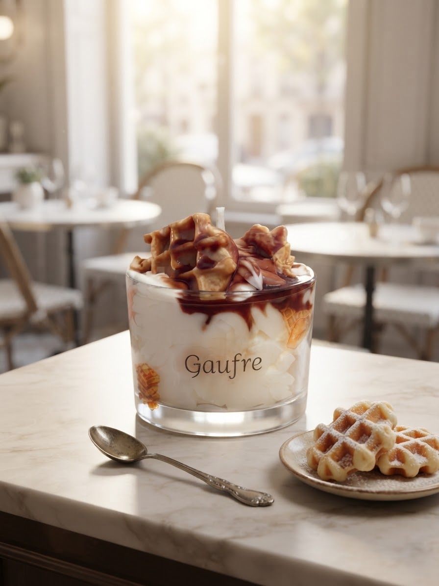 Bougie chantilly Gourmande - Gaufre