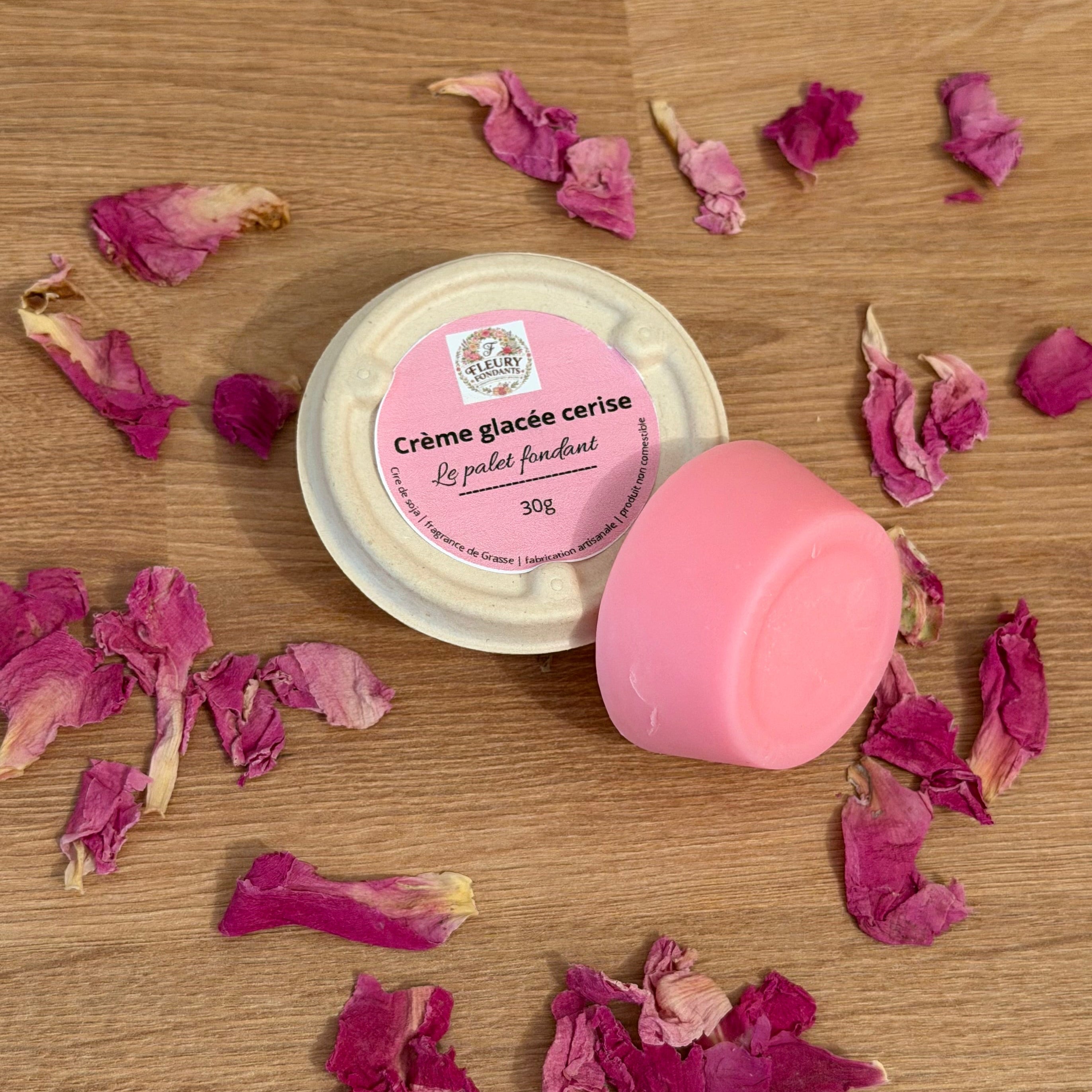 Le palet fondant : Crème glacée cerise