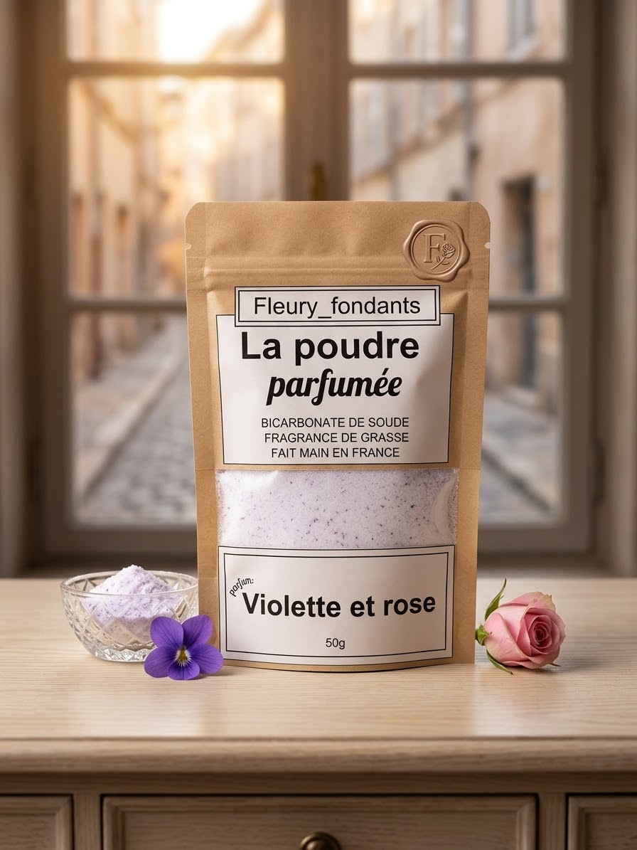 Poudre d’aspirateur parfumée - Violette et rose 50g