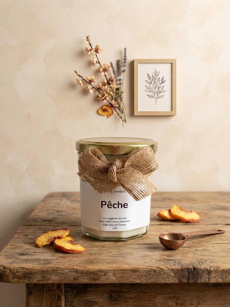 Pêche - Bougie parfumée