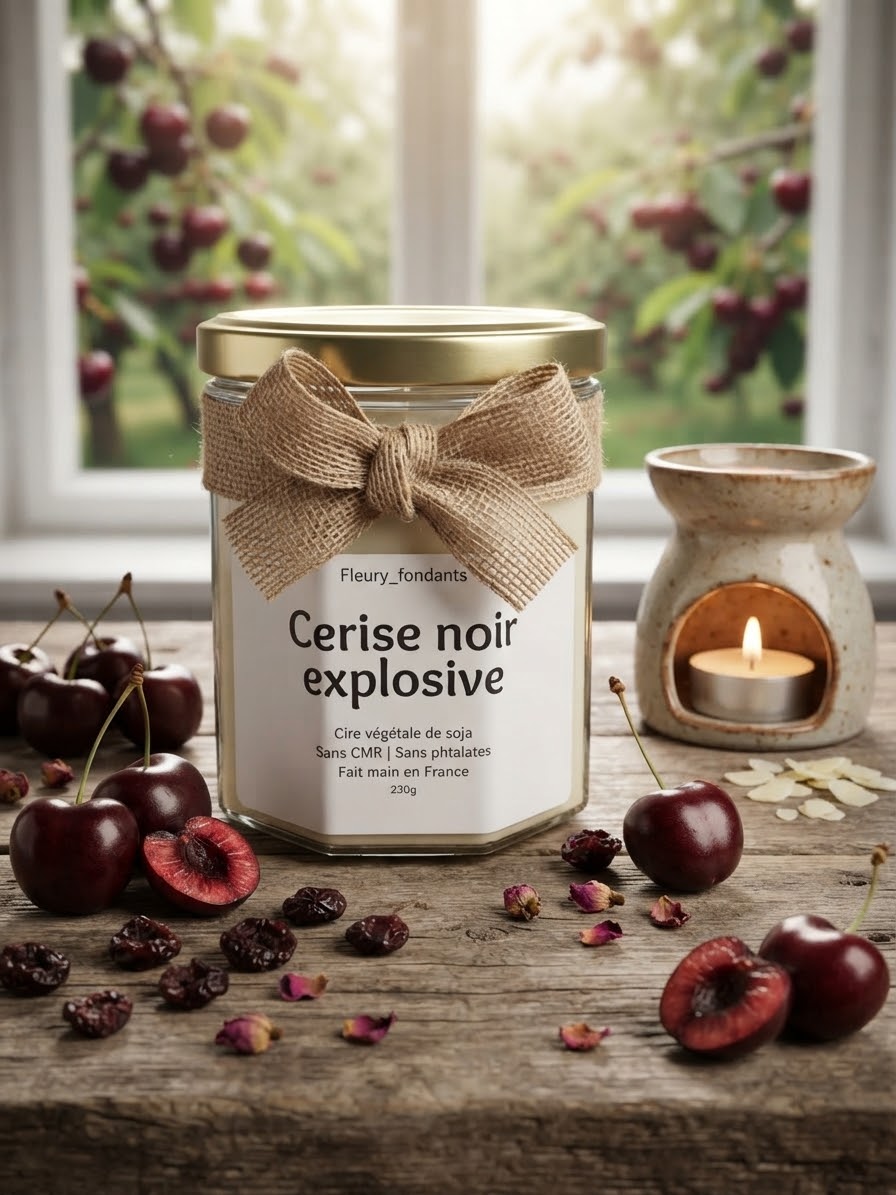 cerise noir explosive - Bougie parfumée