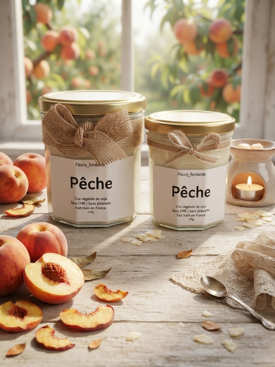 Pêche - Bougie parfumée